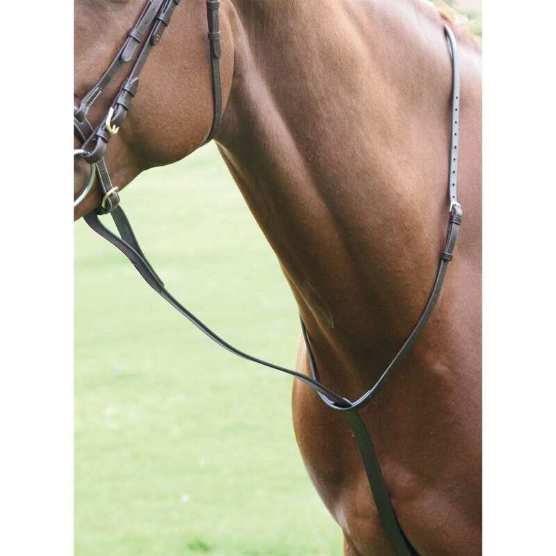 Shires Blenheim Leather Running Martingale Black or Brown 